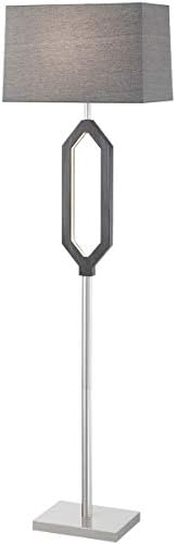 Lite Source Desmond 63 3/4" Charcoal Floor Lamp with LED Night Light