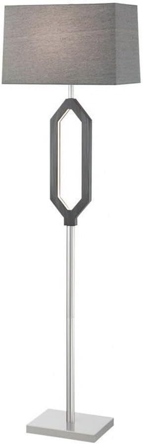 Lite Source Desmond 63 3/4" Charcoal Floor Lamp with LED Night Light