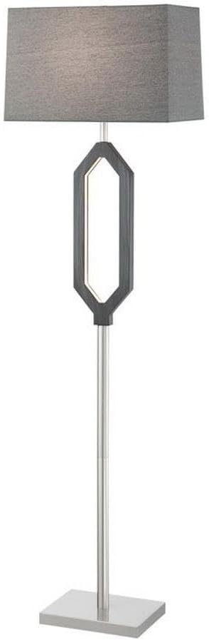 Lite Source Desmond 63 3/4" Charcoal Floor Lamp with LED Night Light