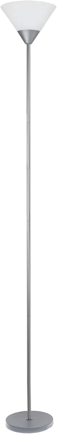 Simple Designs LF2000-SLV Mother-Daughter Floor Lamp with Reading Light, Silver