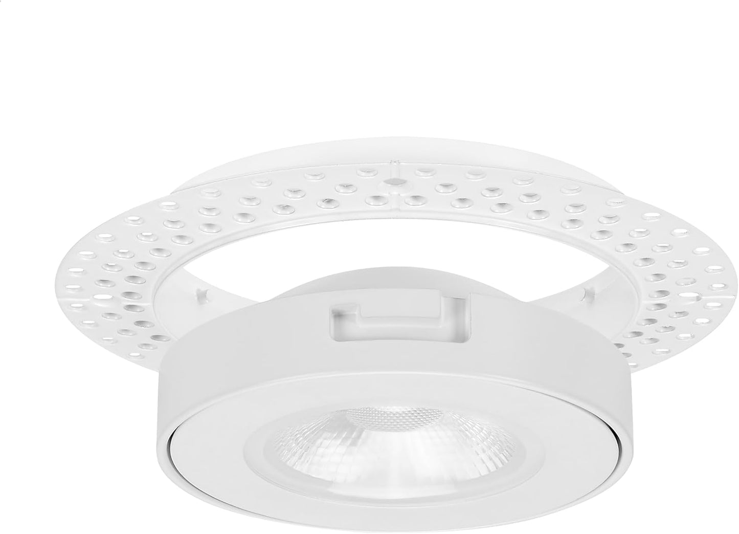 Maxxima 4” 5 CCT Rotatable Ultra-Thin Trimless Recessed LED Floating Gimbal Downlight, 750 Lumens, Color Selectable 2700K/3000K/3500K/4000K/5000K, 90-Degree Tilt, Dimmable, 90 CRI, IC Rated Canless