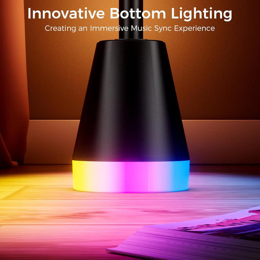 2PCS RGB Corner Floor Lamp with Matter, 60 Inch Bright Standing Lamps for Bedroom with APP and Remote Modern Floor Lamp Color Changing Ambience Light with Music Sync and 16 Million Colors