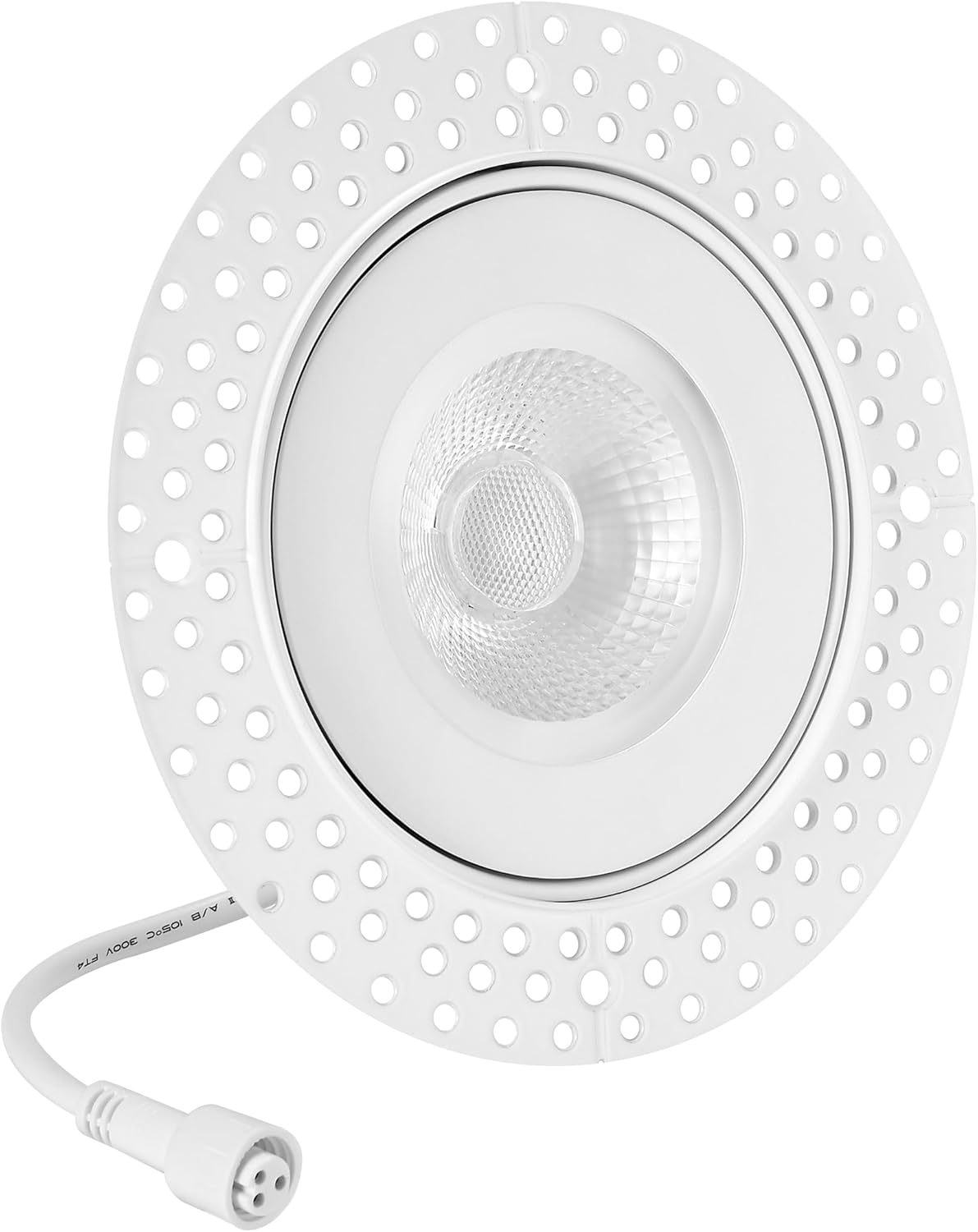 Maxxima 4” 5 CCT Rotatable Ultra-Thin Trimless Recessed LED Floating Gimbal Downlight, 750 Lumens, Color Selectable 2700K/3000K/3500K/4000K/5000K, 90-Degree Tilt, Dimmable, 90 CRI, IC Rated Canless